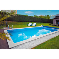 POOL KWAD POOL STD 8,0X4,0X1,5M - Blau/Weiß, MODERN, Kunststoff (800/400/150cm)