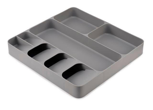 CUTIE PENTRU TACÂMURI - gri, Basics, plastic (38.5/39.5/5.3cm)