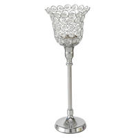 STOJAN NA SVÍČKU  kov - barvy stříbra, Basics, kov (14/14/39cm)