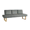 SITZBANK 209/92/78 cm  in Blau, Olivgrün  - Blau/Eichefarben, Design, Holz/Textil (209/92/78cm) - Dieter Knoll
