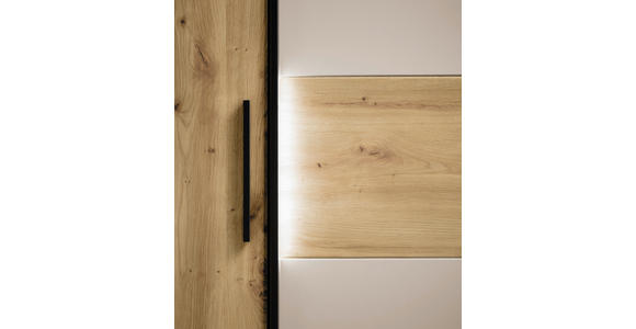 KOMBISCHRANK 312/225/61 cm 4-türig  - Kaschmir/Schwarz, Design, Holzwerkstoff/Metall (312/225/61cm) - Xora