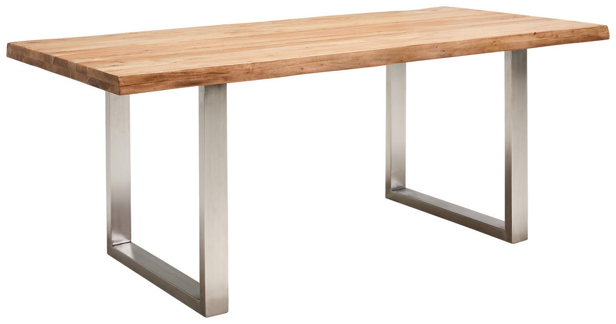 TISCHGESTELL Edelstahlfarben  - Edelstahlfarben, Design, Metall (78/8/73cm) - Valdera