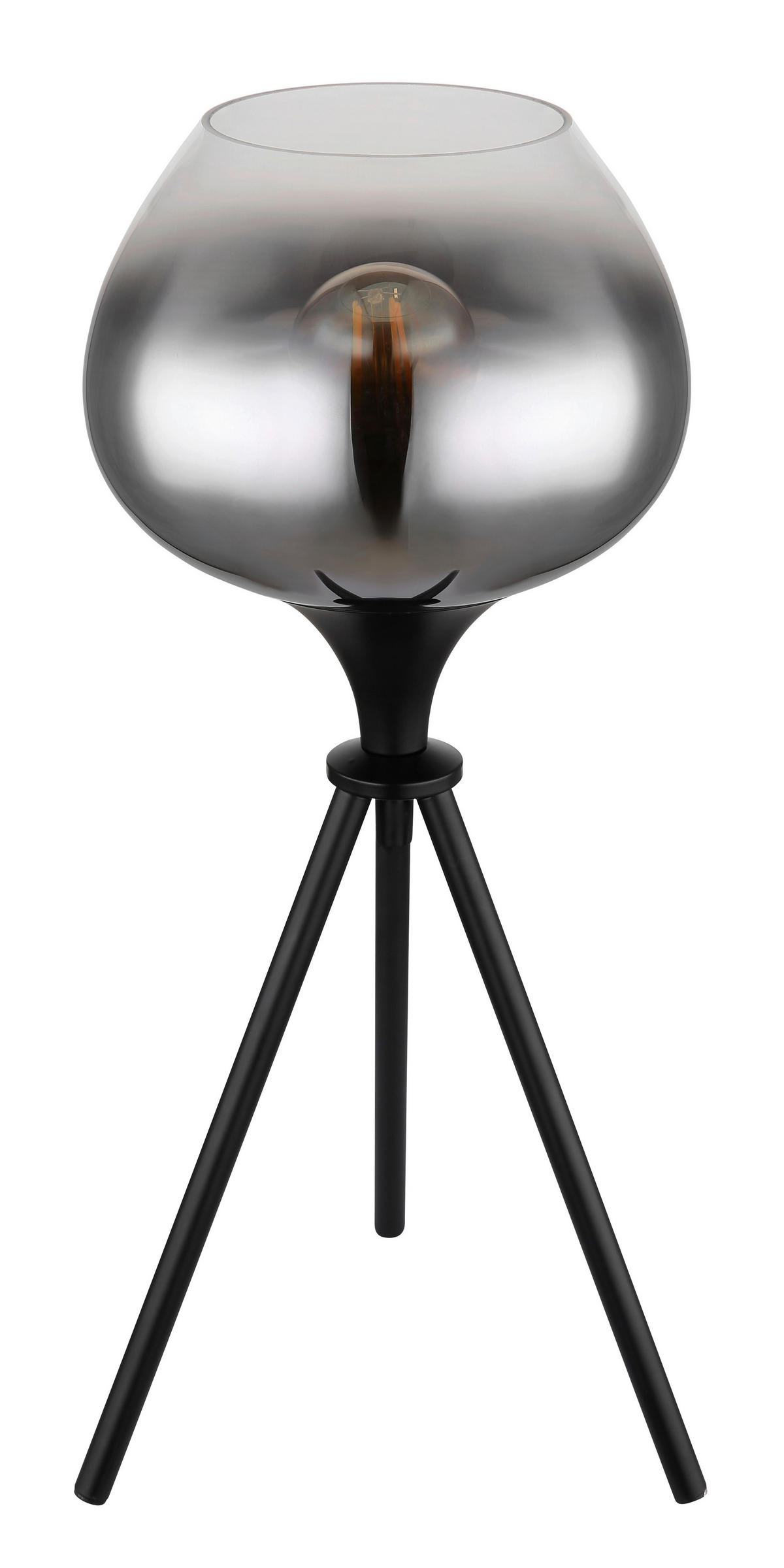 TISCHLEUCHTE - Schwarz, Design, Glas/Metall (24/45cm) - Globo