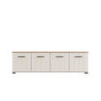 LOWBOARD  156/44/40,5 cm  stehend  - Kaschmir/Schwarz, Basics, Holzwerkstoff/Kunststoff (156/44/40,5cm) - Carryhome