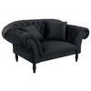 XXL-SESSEL in Velours Anthrazit  - Anthrazit/Schwarz, Design, Holz/Textil (180/94/103cm) - MID.YOU