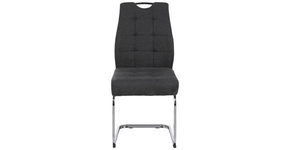 SCHWINGSTUHL in Eisen Cord - Chromfarben/Dunkelgrau, Design, Textil/Metall (46/96/61.5cm) - Carryhome