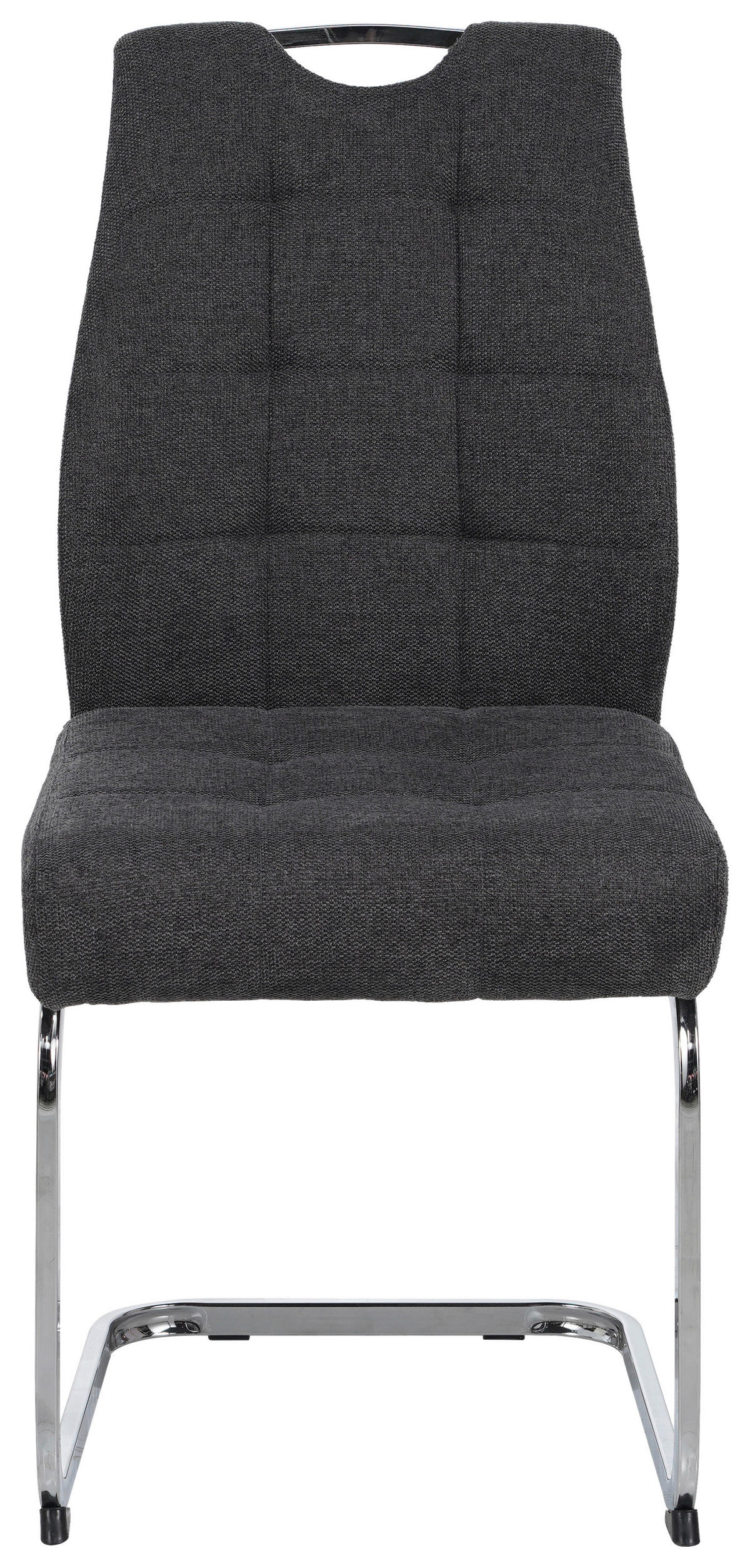 SCHWINGSTUHL  in Eisen Cord  - Chromfarben/Dunkelgrau, Design, Textil/Metall (46/96/61.5cm) - Carryhome