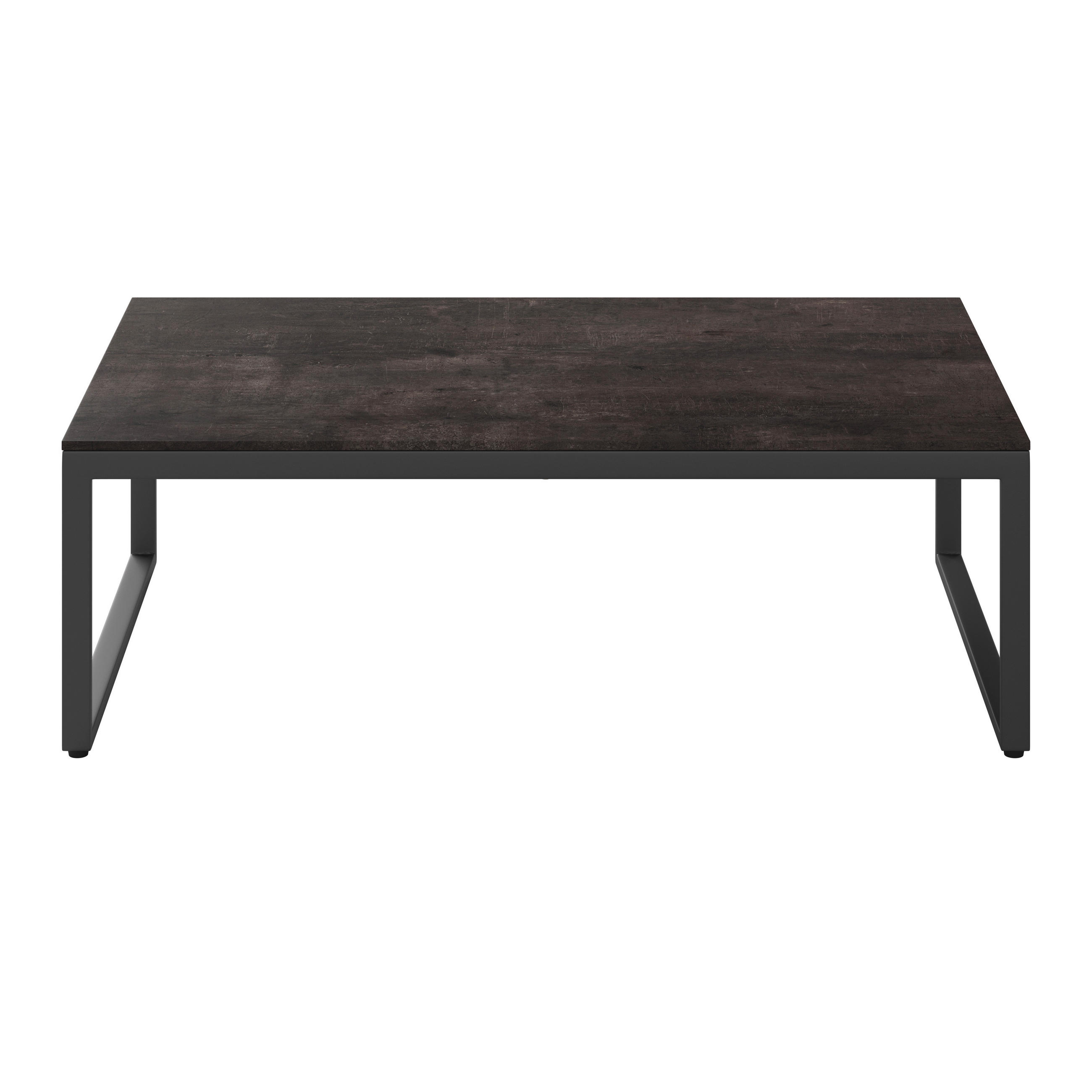 LOUNGETISCH - Anthrazit/Dunkelbraun, Design, Kunststoff/Metall (100/60/33cm) - Amatio
