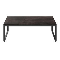 LOUNGETISCH  - Anthrazit/Dunkelbraun, Design, Kunststoff/Metall (100/60/33cm) - Amatio
