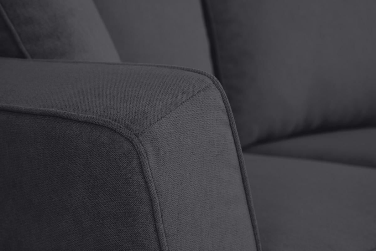 ECKSOFA in Velours Schwarz  - Schwarz, Konventionell, Holz/Textil (244/159cm) - Carryhome