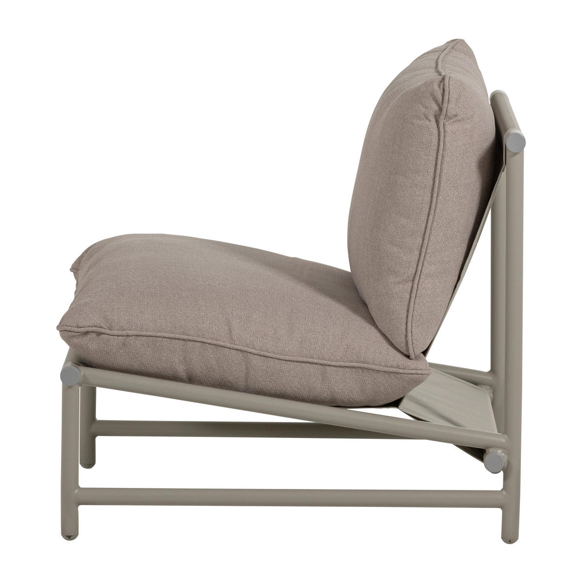 GARTENSESSEL Metall, Textil Sandfarben  - Sandfarben, MODERN, Textil/Metall (82/75/75cm) - Livetastic