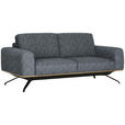 3-SITZER-SOFA in Struktur Dunkelgrau  - Dunkelgrau/Schwarz, Design, Holz/Textil (196/85-104/95cm) - Novel