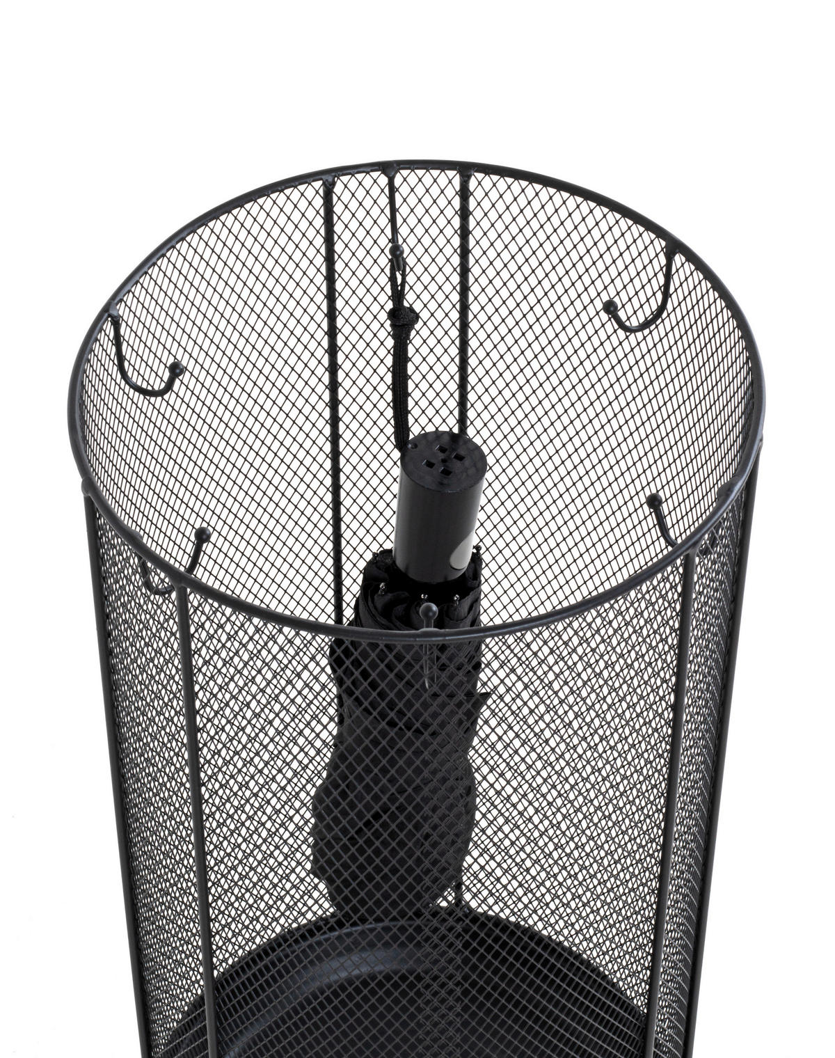 SCHIRMSTÄNDER - Schwarz, Design, Metall (26/48/26cm)