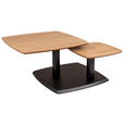 COUCHTISCH in Holz, Holzwerkstoff, Metall 76/76/38-43 cm - Wildeiche/Anthrazit, Natur, Holz/Holzwerkstoff (76/76/38-43cm) - Venda