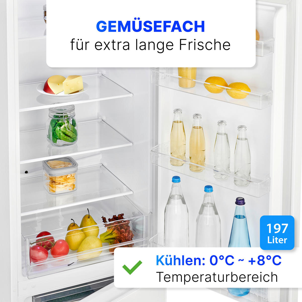 KÜHL-GEFRIER-KOMBINATION 773 530  - Weiß, Basics (55/180/55,8cm) - Bomann