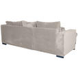 ECKSOFA Beige Cord - Beige/Schwarz, KONVENTIONELL, Textil/Metall (168/258cm) - Carryhome