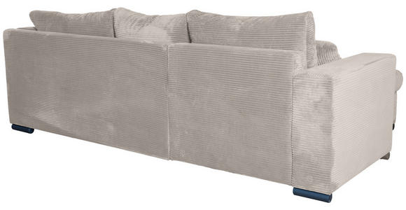 ECKSOFA Beige Cord - Beige/Schwarz, KONVENTIONELL, Textil/Metall (168/258cm) - Carryhome