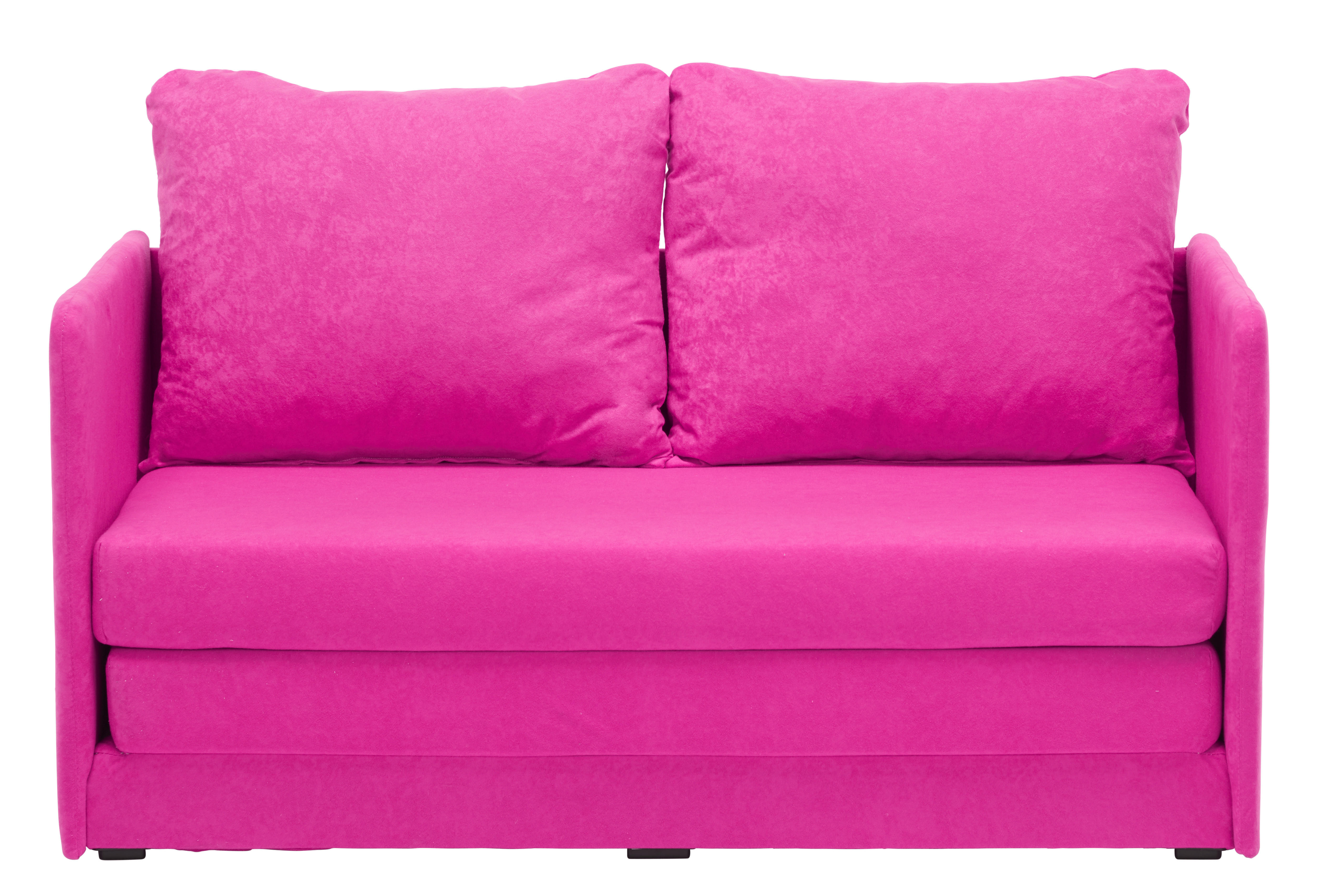 CANAPEA COPII ȘI TINERET in textil roz aprins  - roz aprins, Lifestyle, textil (116/69/64cm) - Carryhome