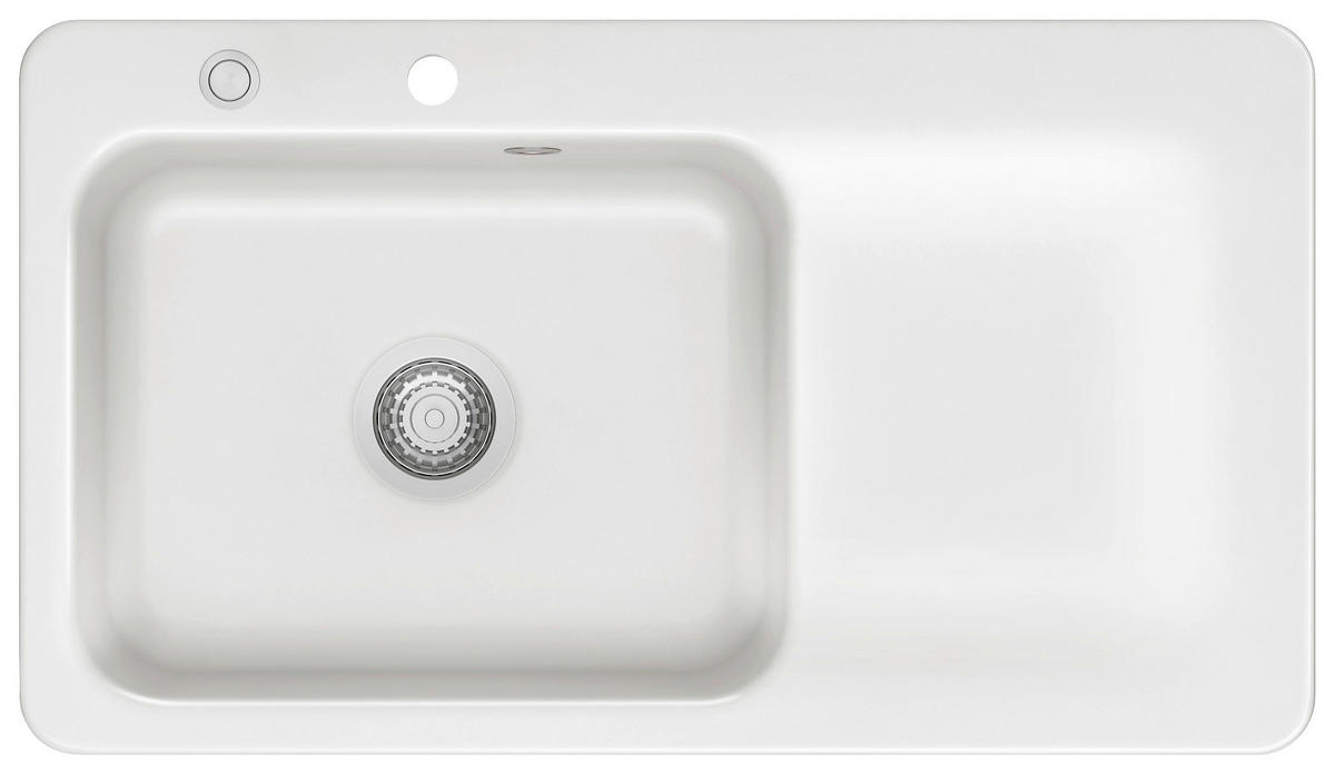 SPÜLE Juna 90 / 50150212  - Weiß Hochglanz, Basics, Keramik (90/20/51cm) - Systemceram