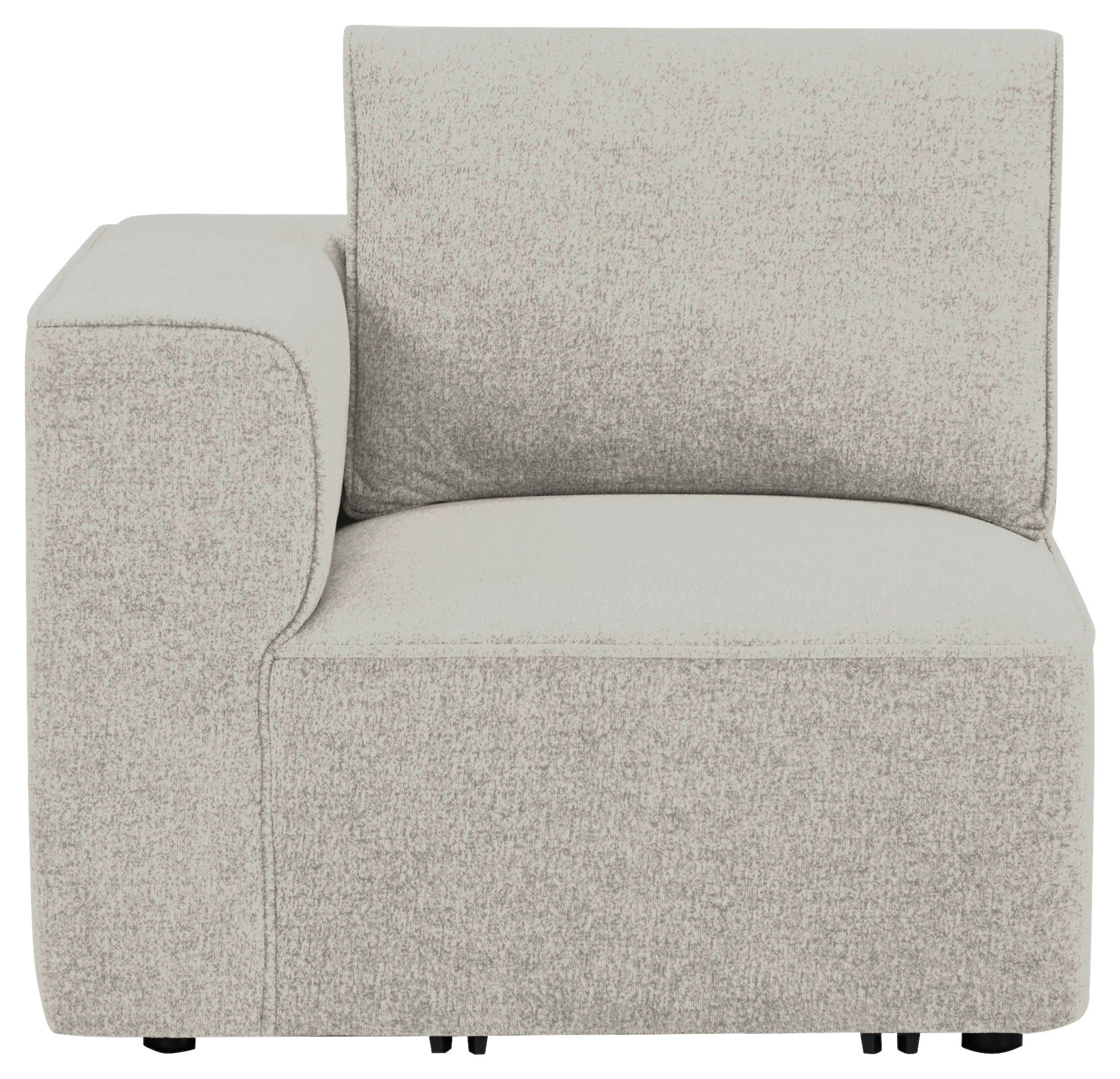 ECKELEMENT in Fleece   - Beige/Schwarz, Design, Holz/Kunststoff (90/65/90cm) - Livetastic