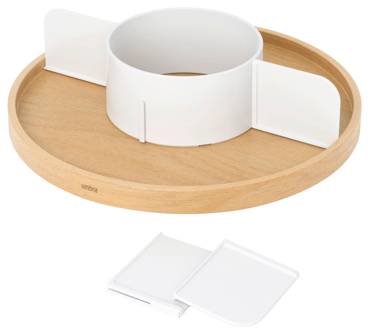 MENAGE-SET - Naturfarben/Weiß, Design, Holz/Kunststoff (30,5/8,9/30,5cm) - Umbra