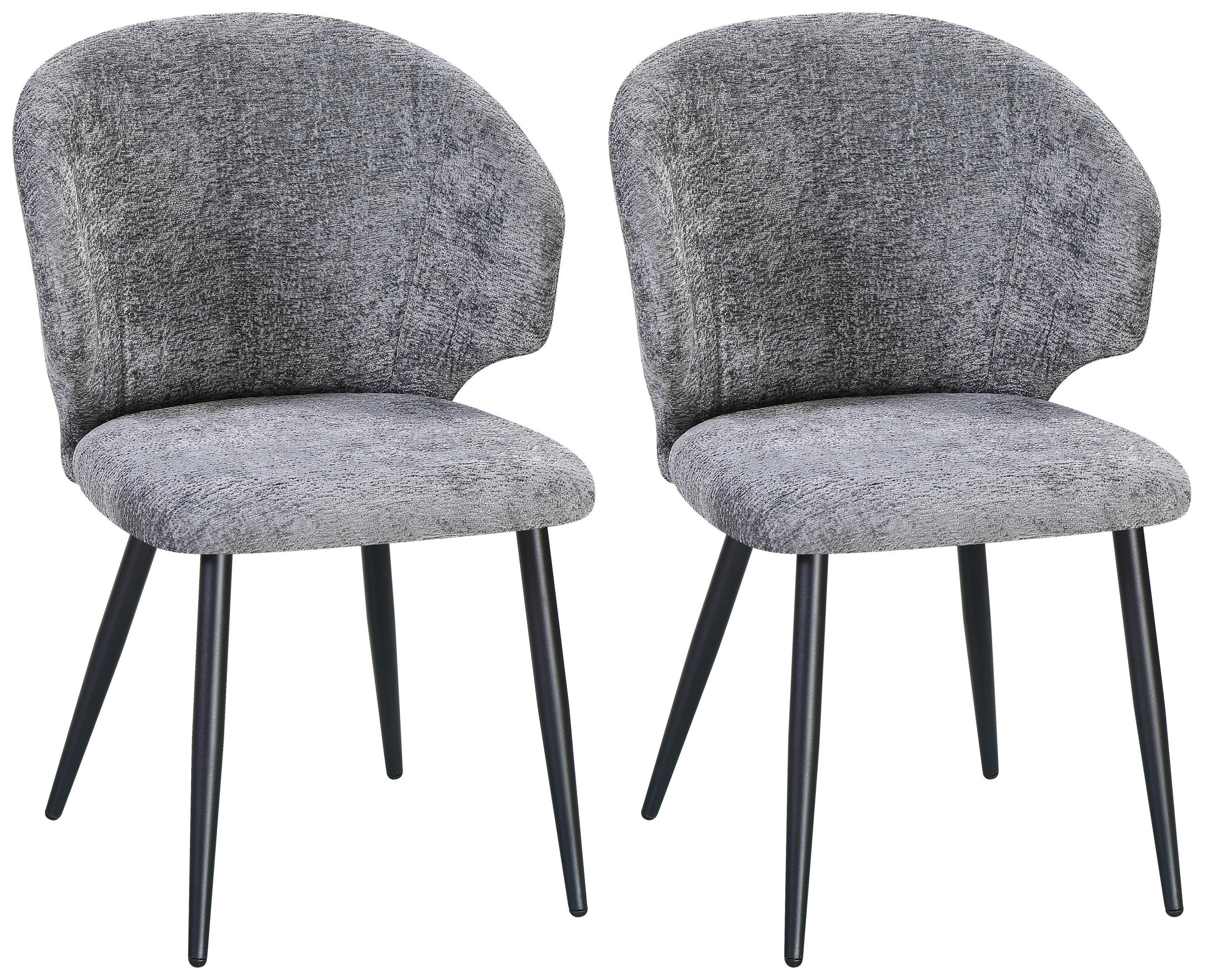 Vierfußstuhl Sindy Chenille Grau