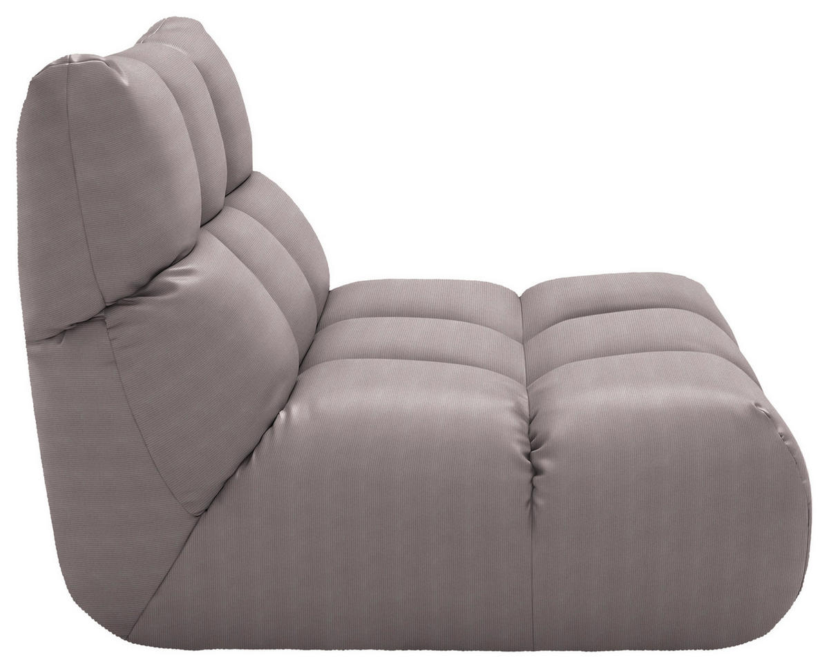 SESSEL Feincord Taupe  - Taupe/Schwarz, Design, Kunststoff/Textil (112/85/108cm) - Pure Home Lifestyle