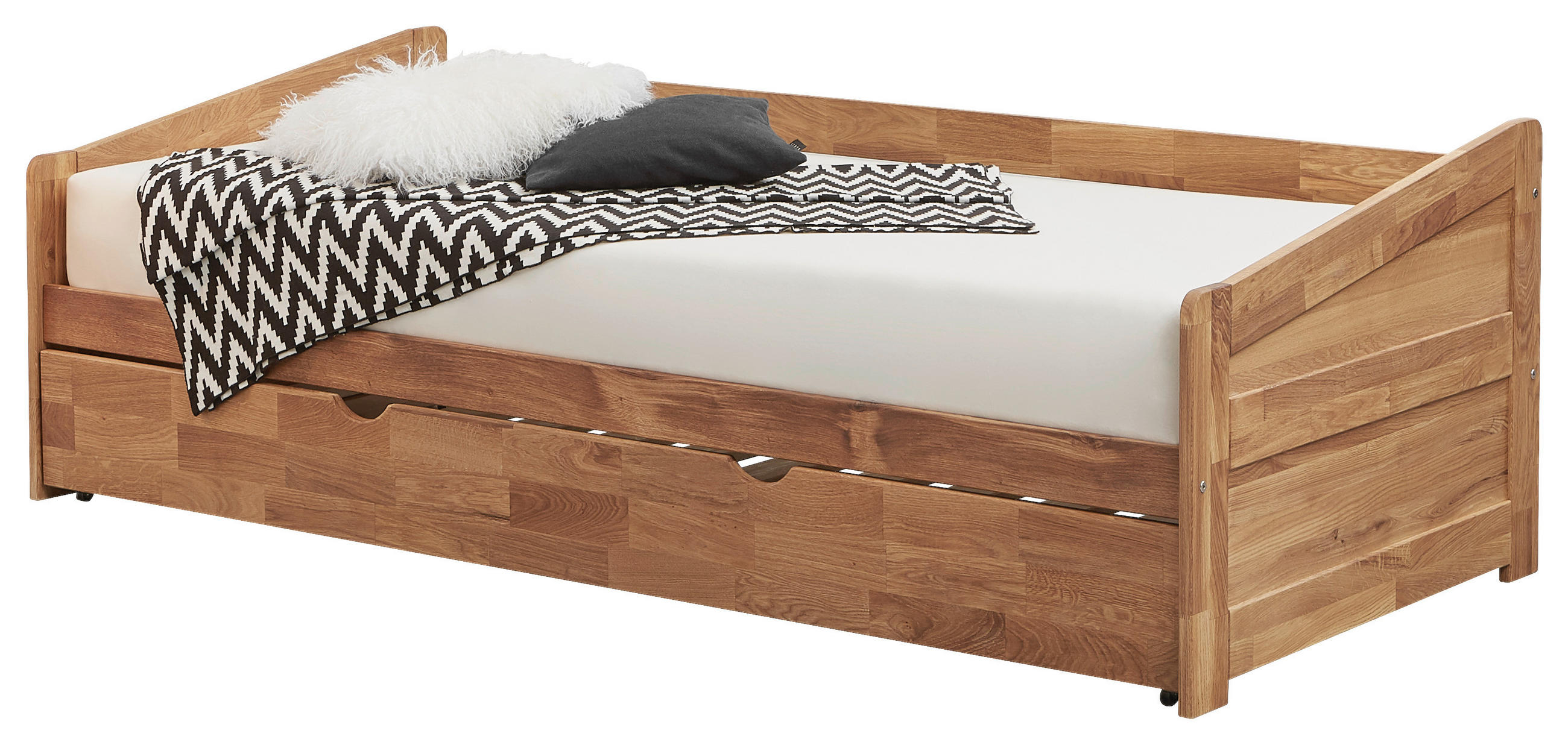 AUSZIEHBETT 90/200 cm  in Eichefarben  - Eichefarben, Natur, Holz (90/200cm) - Livetastic