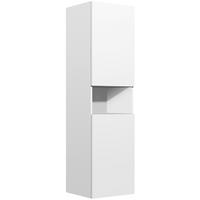 HOCHSCHRANK 45/168/40,9 cm  - Chromfarben/Weiß, Design, Glas/Holzwerkstoff (45/168/40,9cm) - Sadena