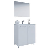 BADEZIMMER 3-teilig  in 60 cm  - Anthrazit/Alufarben, MODERN, Keramik/Holzwerkstoff (60cm) - MID.YOU