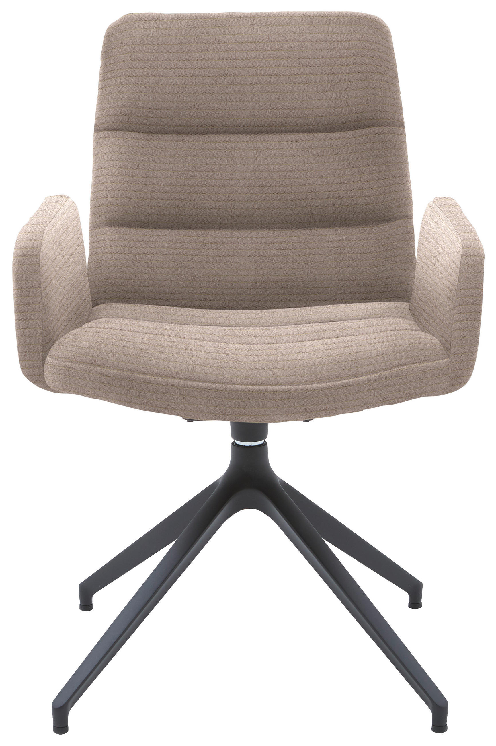 ARMLEHNSTUHL  in Cord  - Taupe/Schwarz, Design, Textil/Metall (61/88/66cm) - Dieter Knoll