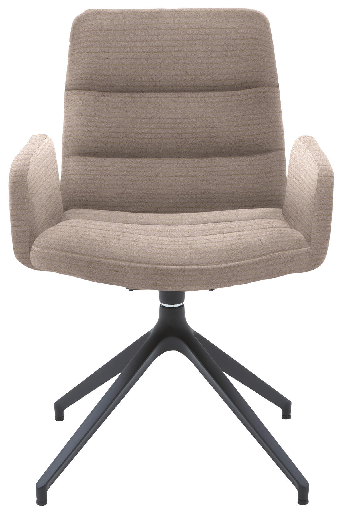 ARMLEHNSTUHL  in Cord  - Taupe/Schwarz, Design, Textil/Metall (61/88/66cm) - Dieter Knoll