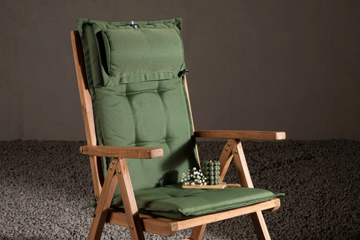 RELAXSESSELAUFLAGE in Grün  - Grün, MODERN, Textil (116/5,5/46cm) - Gardenson