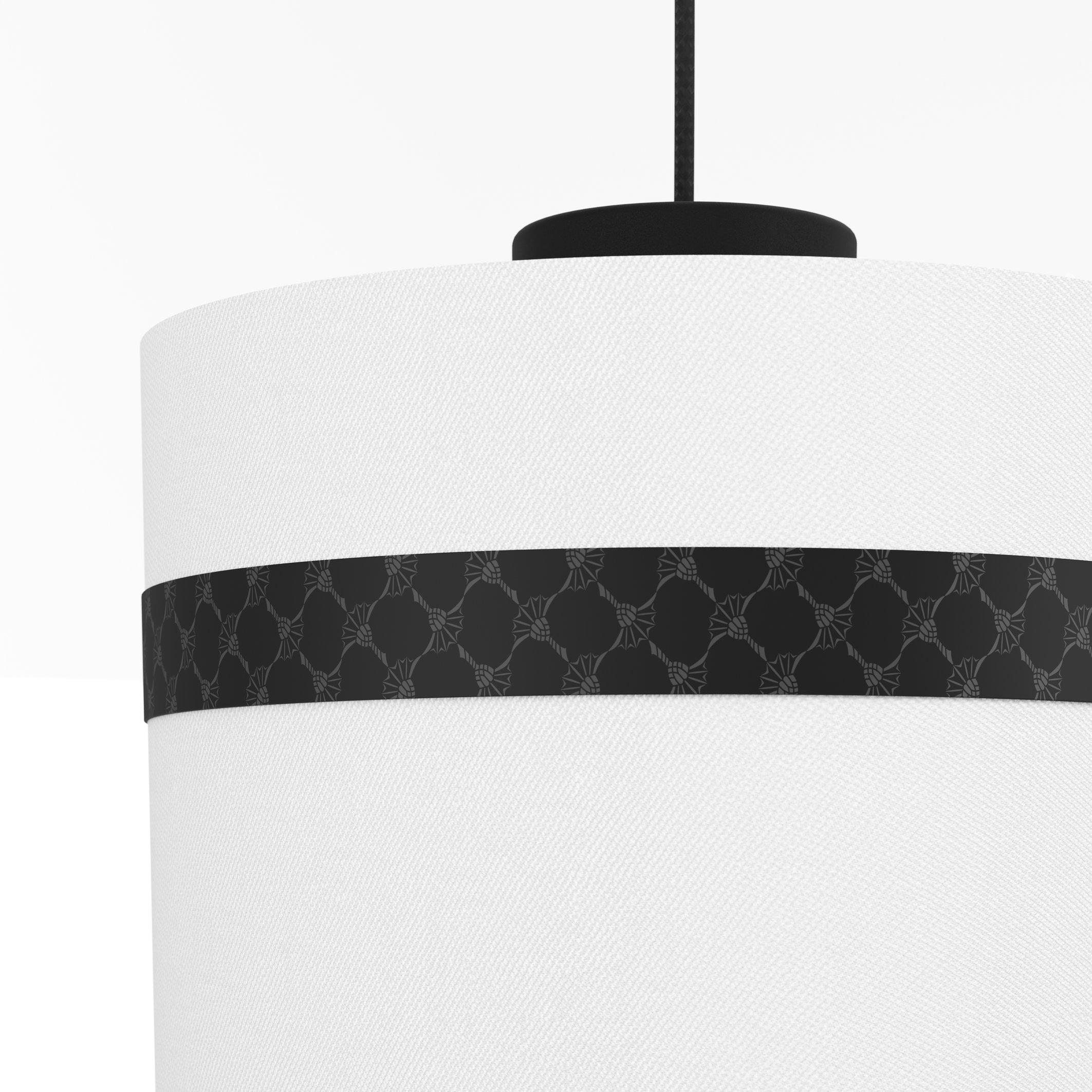 HÄNGELEUCHTE Round lights 103,5/21,5/110 cm   - Schwarz/Weiß, LIFESTYLE, Textil/Metall (103,5/21,5/110cm) - Joop!