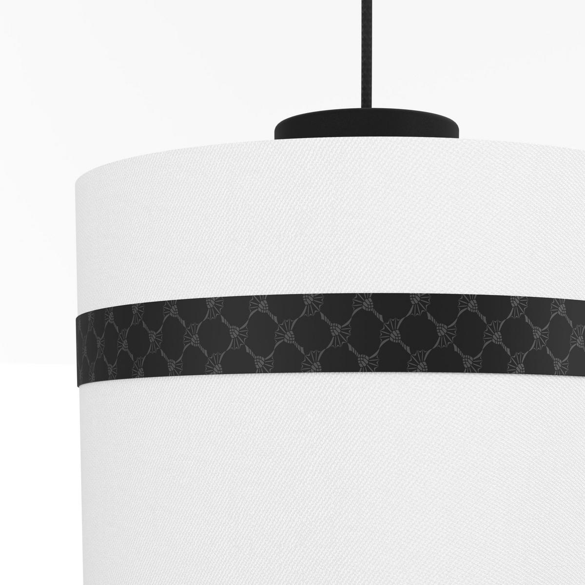 VISEČA SVETILKA  Round lights   103,5/21,5/110 cm        40 W E27 - črna/bela, Trendi, kovina/tekstil (103,5/21,5/110cm) - Joop!