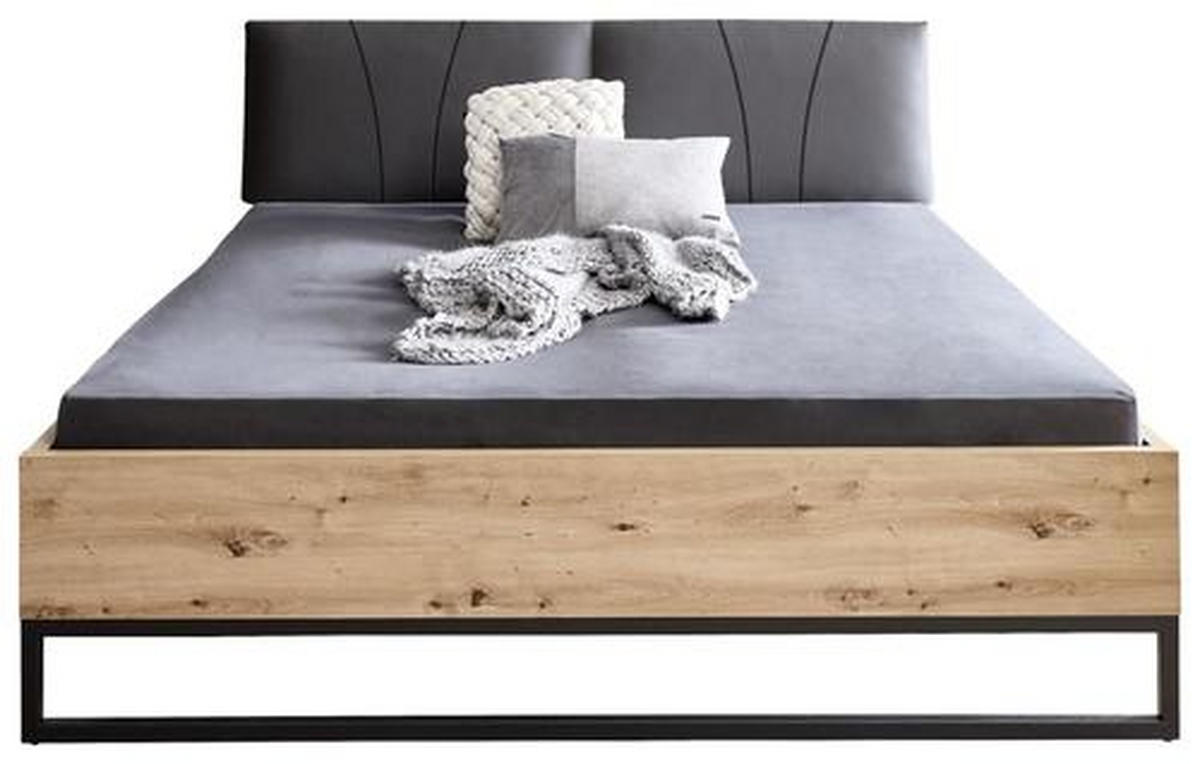 KREVET   180/200 cm   hrast Artisan  - tamno smeđa/hrast Artisan, Lifestyle, drvni materijal/metal (180/200cm) - Ti'me