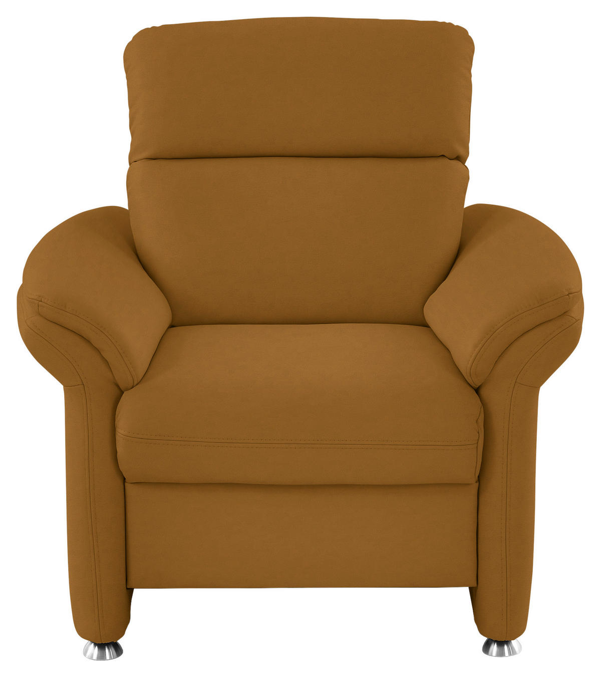 SESSEL in Echtleder Gelb  - Gelb/Alufarben, Konventionell, Leder/Metall (98/96/92cm) - Beldomo Premium