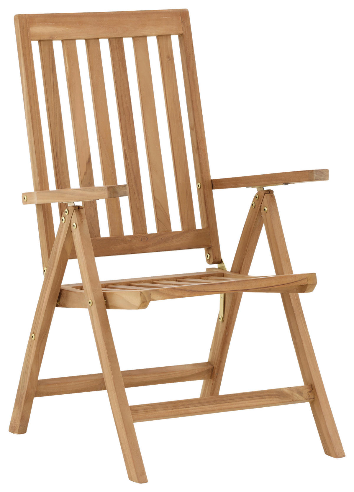 KLAPPSTUHL in Holz Teakfarben  - Teakfarben, KONVENTIONELL, Holz (62/105/73cm) - Gardenson