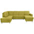 WOHNLANDSCHAFT in Leder Gelb - Chromfarben/Gelb, Design, Leder/Kunststoff (198/301/167cm) - Xora WOHNLANDSCHAFT in Leder Gelb - Chromfarben/Gelb, Design, Leder/Kunststoff (198/301/167cm) - Xora