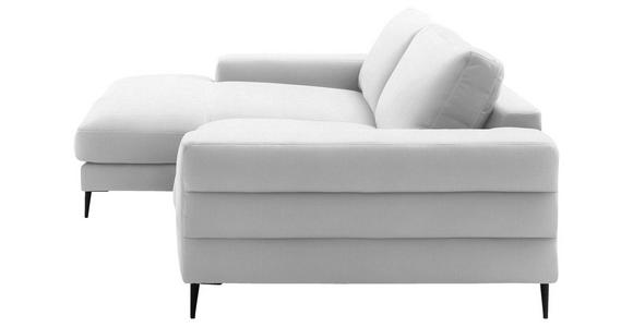 ECKSOFA  in Flachgewebe Creme  177/253 cm  - Creme/Schwarz, Design, Textil/Metall (177/253cm) - Dieter Knoll