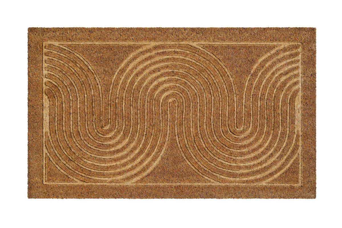 FUßMATTE 45/75 cm Retro Flow  - Hellbraun, KONVENTIONELL, Kunststoff/Textil (45/75cm) - WECON HOME