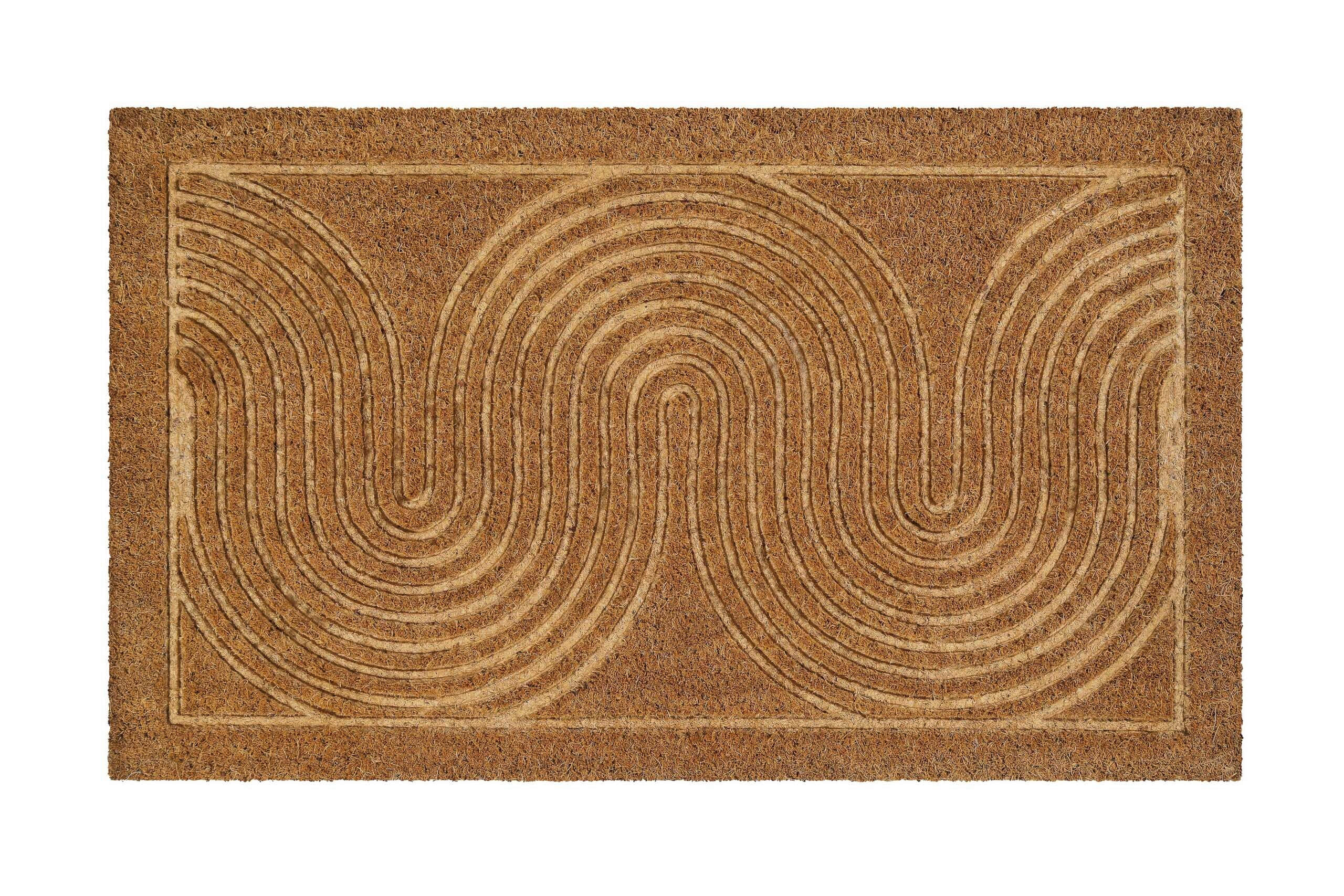 Wecon Home Fussmatte Retro Flow Hellbraun 45x75 cm