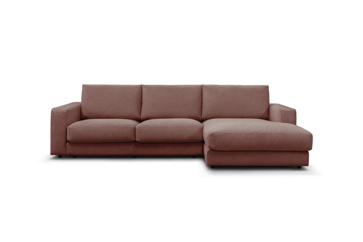 ECKSOFA VIGO Rot  - Rot/Schwarz, Design, Textil (303cm) - MID.YOU