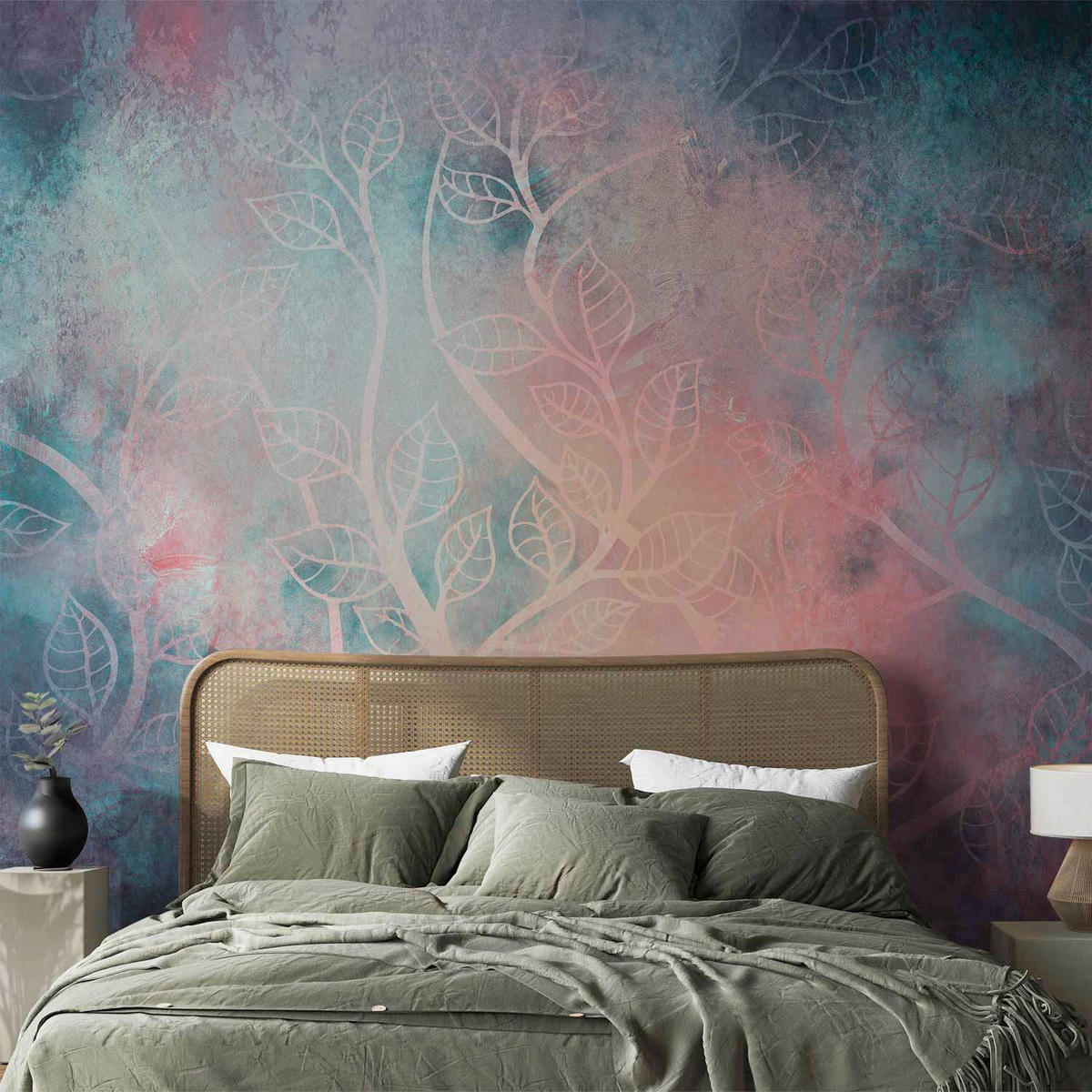 FOTOTAPETE  - Pastellblau/Koralle, LIFESTYLE, Textil (250/175cm) - artgeist