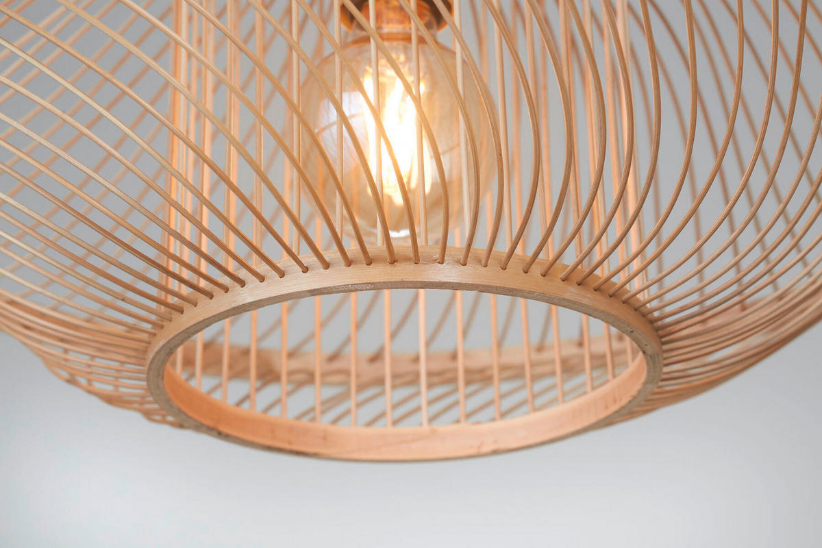 HÄNGELEUCHTE Good & Mojo 70/30 cm   - Naturfarben, Basics, Holz (70/30cm) - Good & Mojo