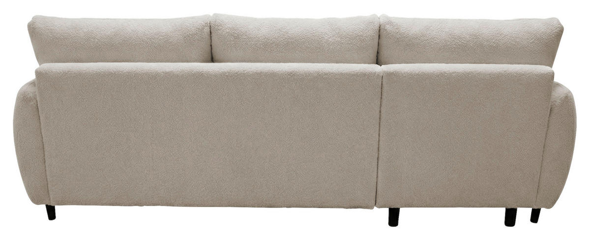 ECKSOFA LAPIT Taupe Chenille Zierkissen, Rückenkissen, Bettkasten  - Taupe/Schwarz, Design, Holz/Textil (170/240cm) - MID.YOU