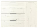 SIDEBOARD Weiß Einlegeböden  - Schwarz/Weiß, Basics, Holzwerkstoff/Kunststoff (135,3/99,8/40cm)