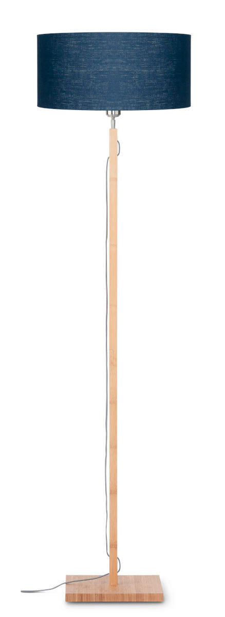 STEHLEUCHTE 47/167 cm    - Blau/Naturfarben, Trend (47/167cm) - Good & Mojo