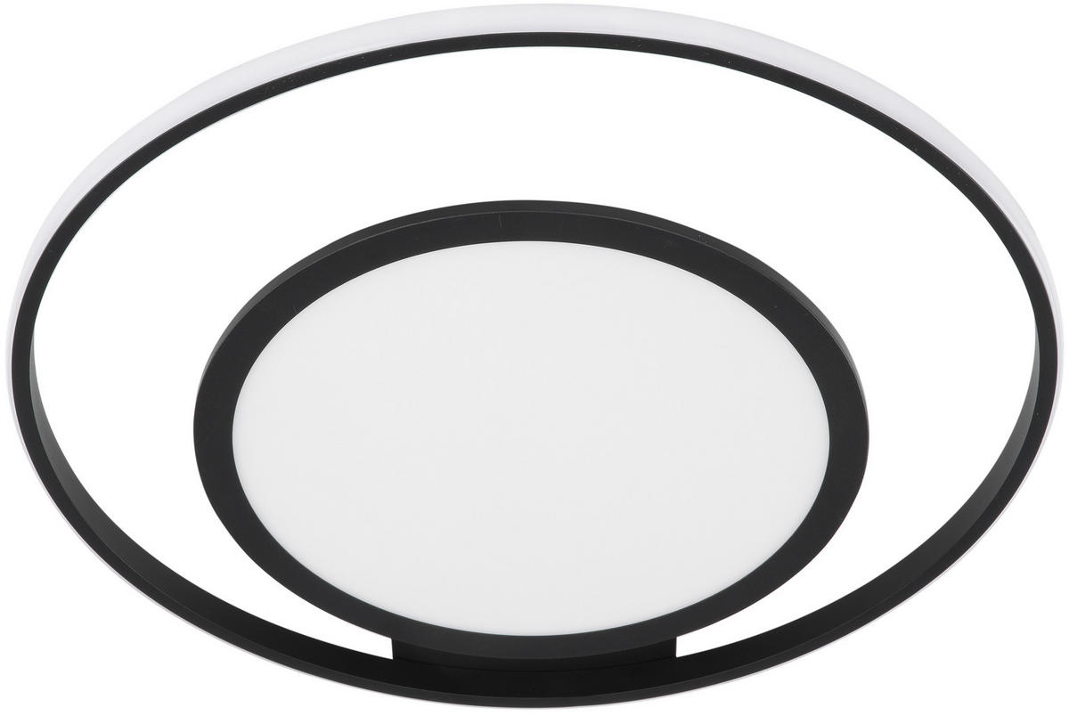 LED-DECKENLEUCHTE 55/54/10 cm    - Schwarz/Weiß, Trend, Kunststoff/Metall (55/54/10cm) - Novel