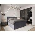 BOXSPRINGBETT 200/200 cm  in Grau  - Schwarz/Grau, KONVENTIONELL, Kunststoff/Textil (200/200cm) - Carryhome